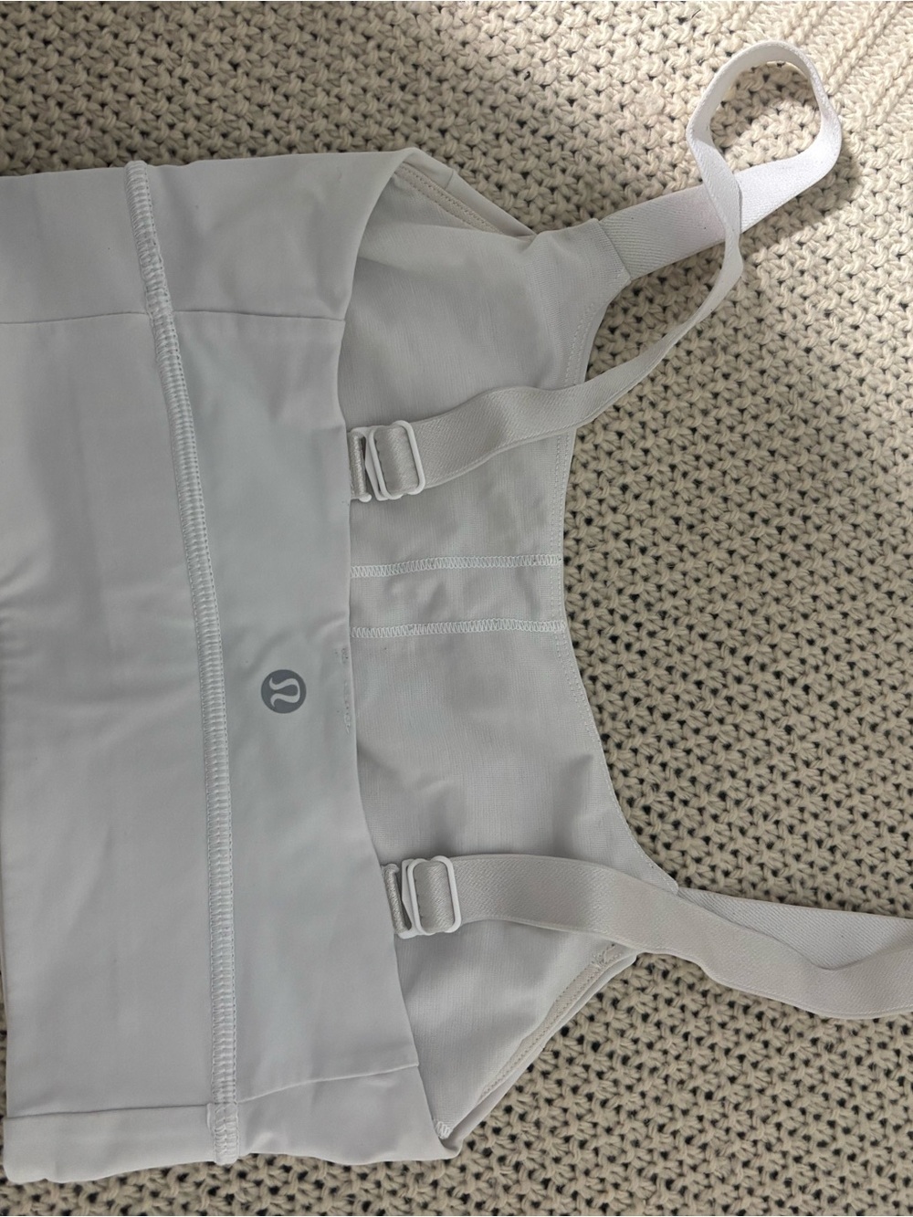 Lululemon White Strappy Sports Bra